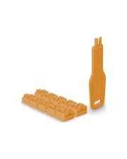 Lindy RJ45 Port Schlösser Orange 10 Stck+ 1 Schlüssel Blockieren Ports gegen Zugriff (47897)