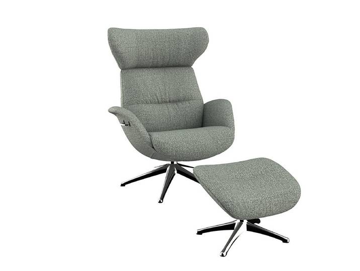 FLEXLUX Relaxsessel Fernsehsessel More, ergonomisch, drehbar, robuster Fuß, Scandi, Premium Komfort, Rücken- und Kopfteilverstellung, Drehbar, Fuß Alu