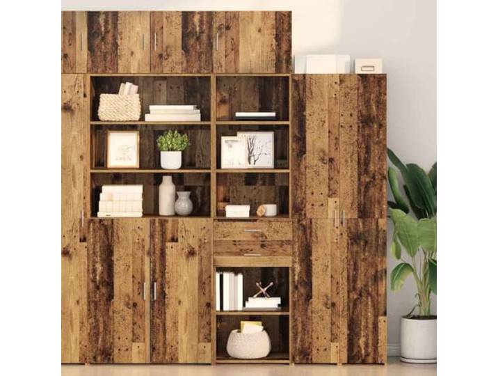 HEFZGDB Modernes Highboard mit rechteckigem Design, EIN moderner Highboard-Schrank für Wohnzimmer mit praktischem Stauraum, Schrank mit Metallgriffen und Matter Oberfläche