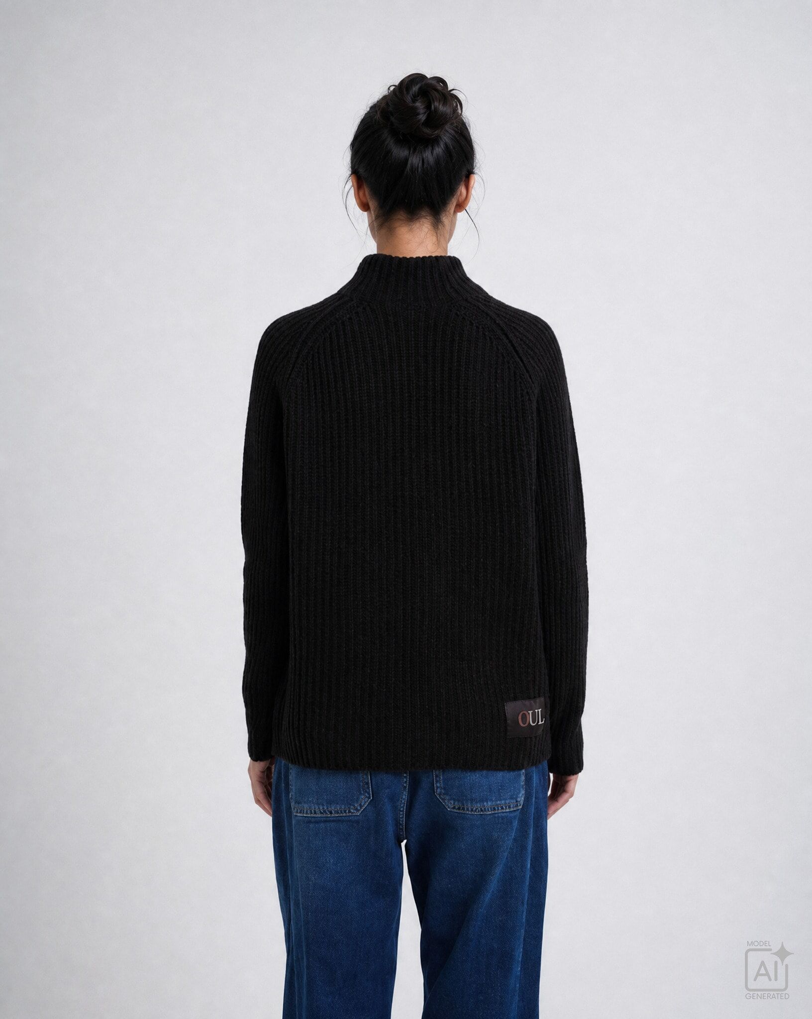 Wollpullover SMITH & SOUL, Damen, Gr. L, schwarz (schwarz choc), Strick, Obermaterial: 100% Wolle, unifarben, hüftbedeckend, hoch geschlossener Ausschnitt, Pullover Wollpullover, mit Stehkragen
