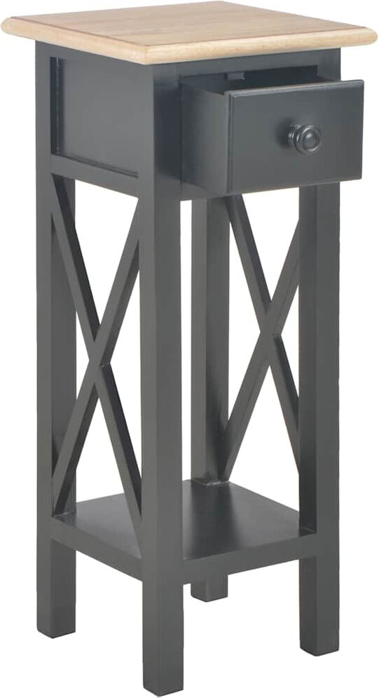 vidaXL Table d'appoint Noir 27 x 27 x 65,5 cm Bois