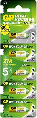 GP Alkalische Spezialbatterie 27AF (MN27, V27GA) 12V 5 Stk, 5 Stk