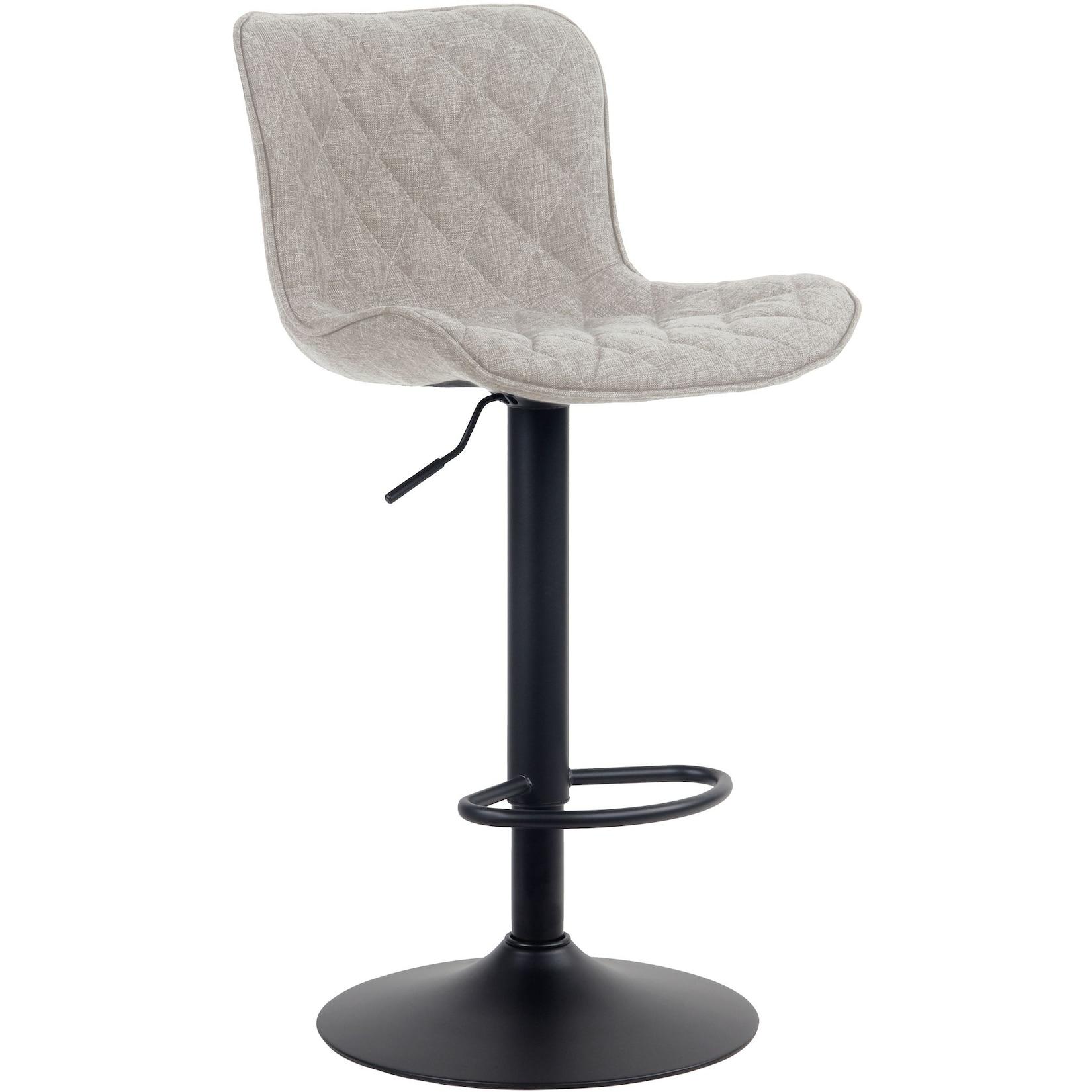 CLP Barhocker Emma Stoff Farbe: taupe, Material: Stoff
