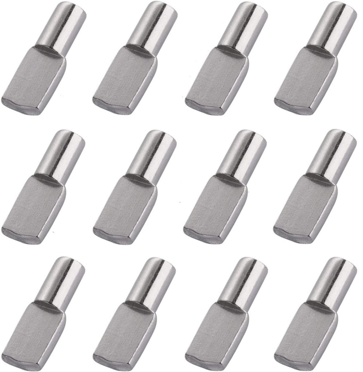 Daity 50 stuks lepelvormige meubelsteunspijkers voor glazen planken, 5 mm