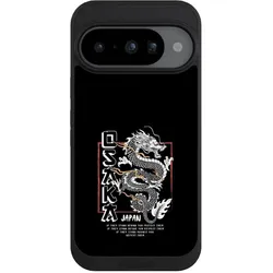 Nivocase Handyhülle für Google Pixel 10 Hülle NIVOpure Case Schwarz Drache Japan Meer (Google Pixel 10), Smartphone Hülle, Schwarz