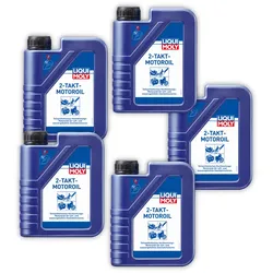 5x Motoröl LIQUI MOLY 1052 2 Takt Öl Selbstmischend Teilsynthetisch 1 Liter