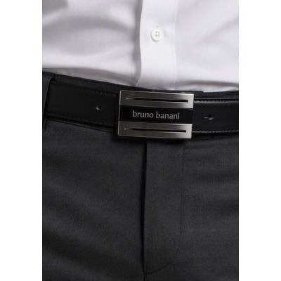 Koppelgürtel BRUNO BANANI, Herren, Gr. 125, schwarz, Leder, gepflegt, unifarben, festlich, Gürtel Koppelgürtel, Business-Gürtel