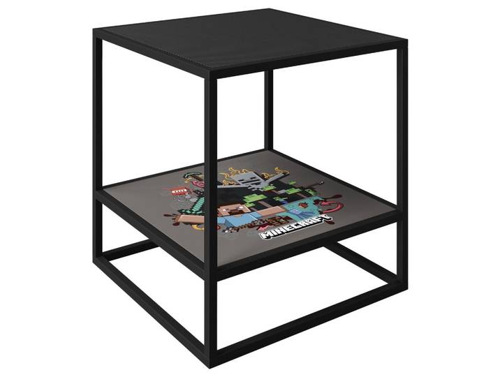 Beistelltisch Minecraft ca. 45x45x48 cm Schwarz