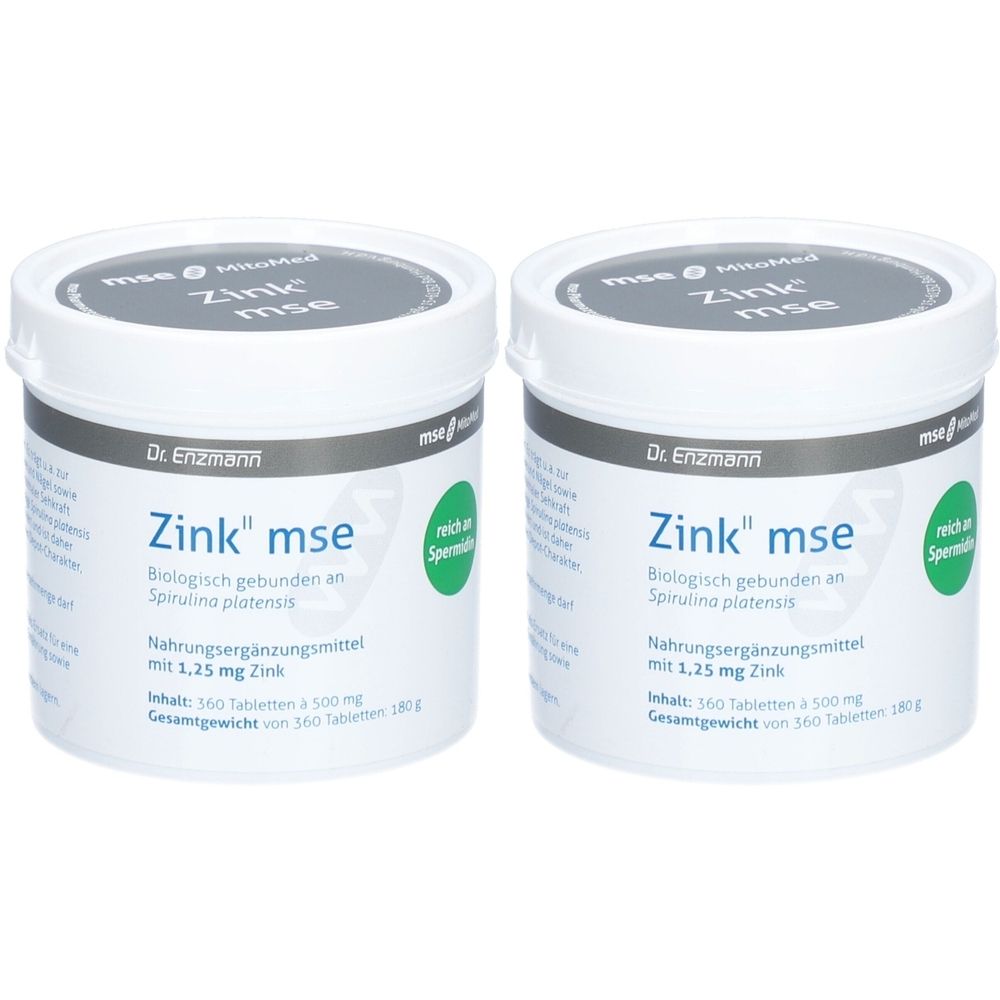 Zink II MSE 1,25 mg Tabletten 2x 2x360 St