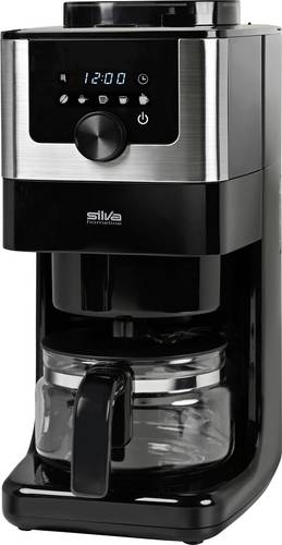 Silva Homeline KA-M 200 INOX Kaffeemaschine Schwarz, Inox Fassungsvermögen Tassen=4 Display, Glaskanne, mit Filterkaffee-Funktion