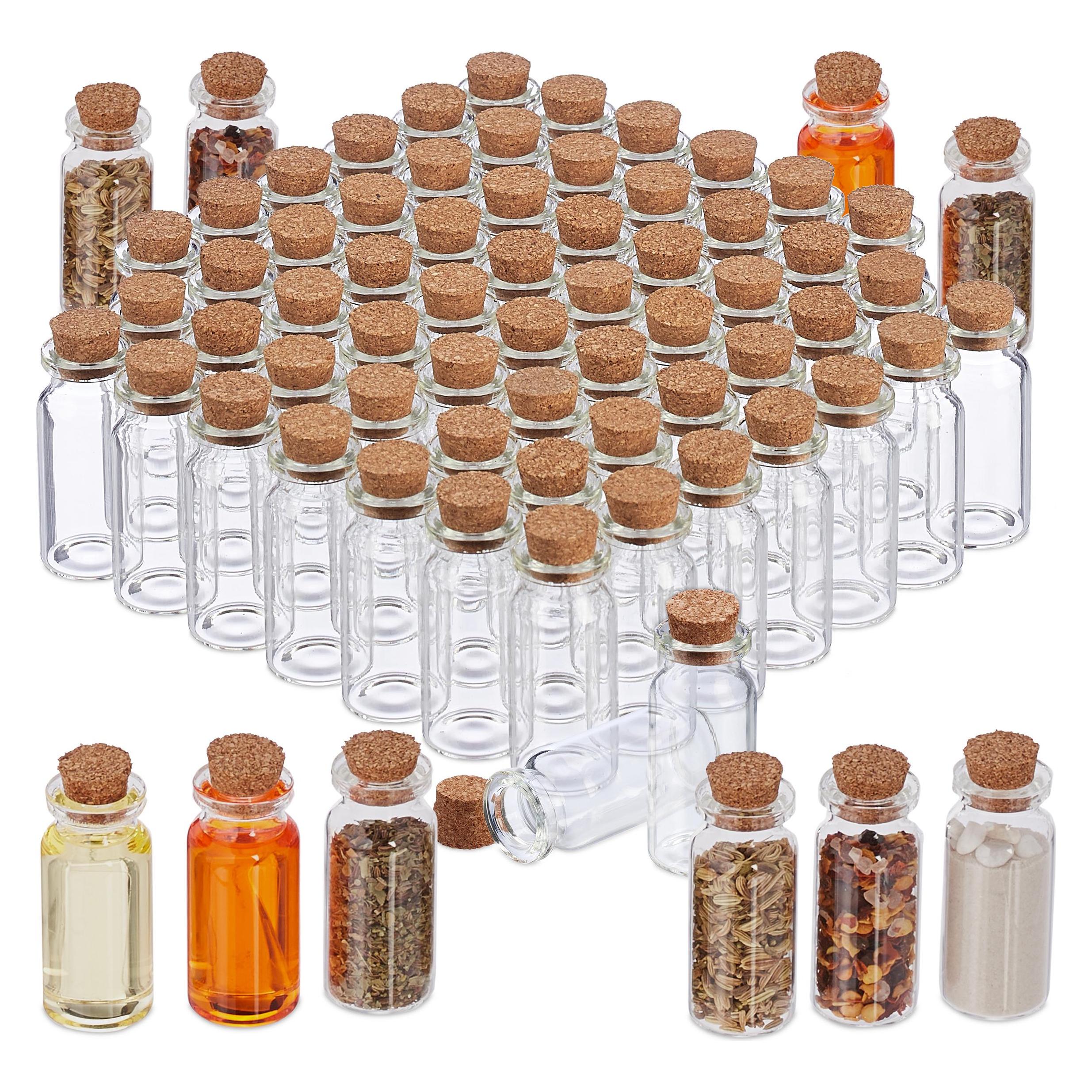 Relaxdays Mini-Glasflaschen (72 Stk., 0.01 l) (4052025418014)