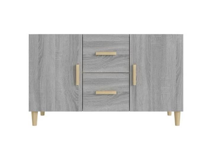 Buffet bas - ZERODIS - Sonoma gris - Bois d'ingénierie - 100x36x60 cm