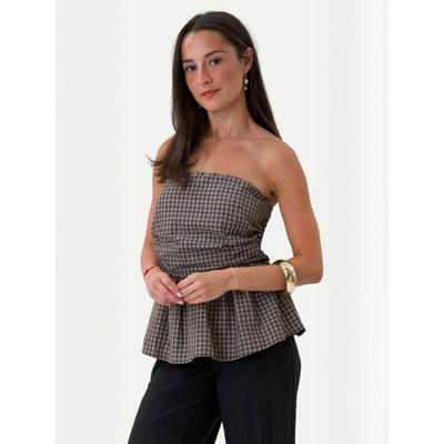 Funktionstop ITS MAY "ITS MAY Top Diletta", Damen, Gr. S, braun, Obermaterial: 100% Baumwolle, Tops