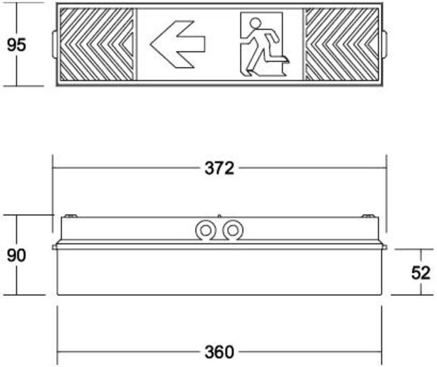 Brumberg Leuchten LED-Rettungszeichenleuchte mit Piktogramm, 3/8h 79130004)