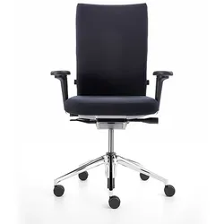 Vitra Bürodrehstuhl mit 2D-Armlehnen ID Soft L Sitz und Rücken Stoff schwarz, Designer Antonio Citterio, 70x102-120x52-76 cm