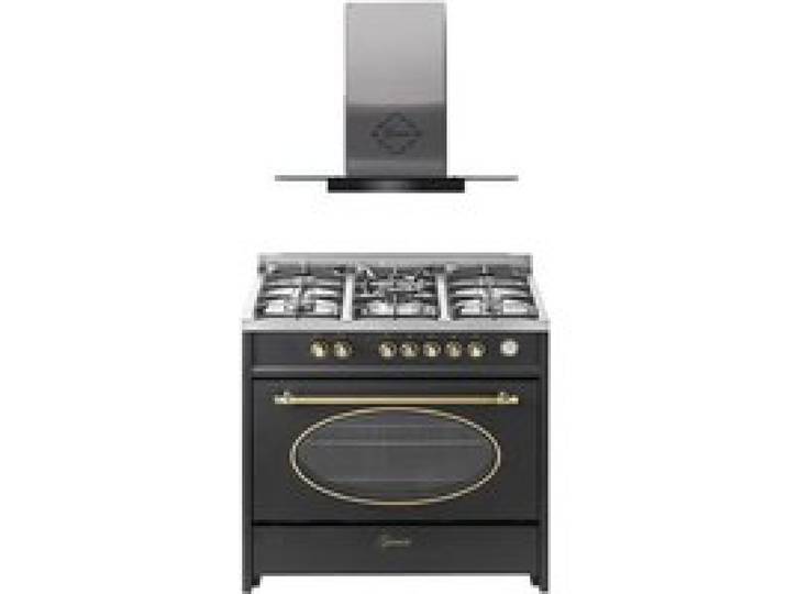 Cuisinière gaz pose libre 90 cm GURARI GCH E 914 BL -Four électrique multifunction 121L - 5 brûleurs haute qualité