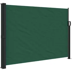 vidaXL Seitenmarkise Ausziehbar Dunkelgrün 140x300 cm