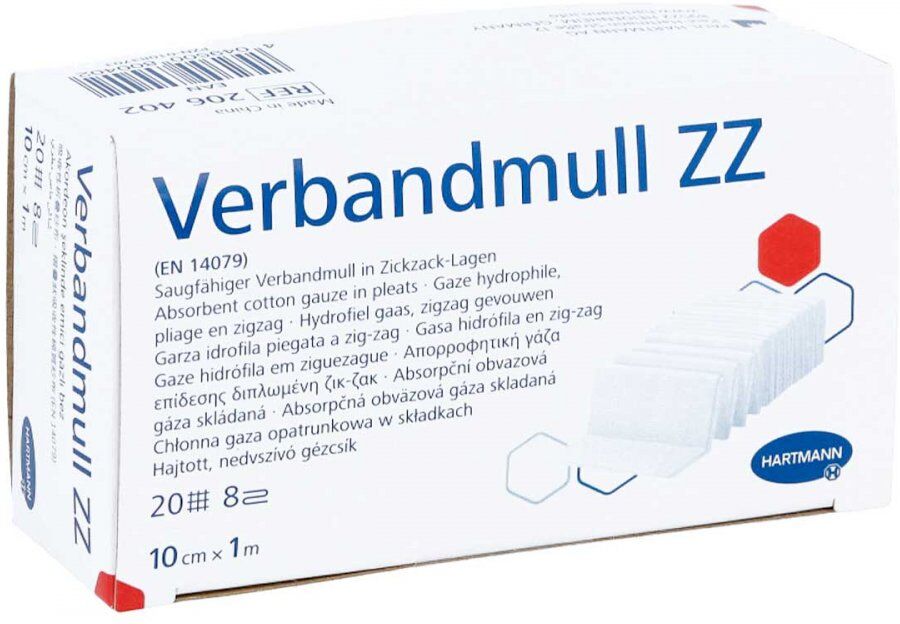Verbandmull Hartmann 10 cmx1 m zickzack