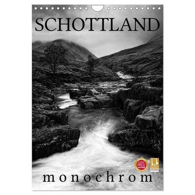 Schottland Monochrom (Wandkalender 2026 DIN A4 hoch), CALVENDO Monatskalender