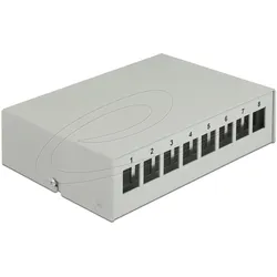 Delock Keystone Patchpanel 8 Port grau, Server Zubehör, Grau