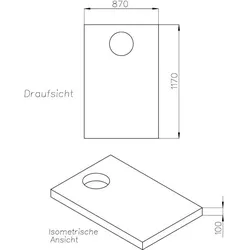 Neuesbad Wannenträger für Hoesch Muna 120x90x3 SD 24386