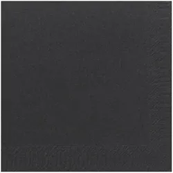 DUNI Zelltuch Serviette 40x40 cm 1/4F.schwarz