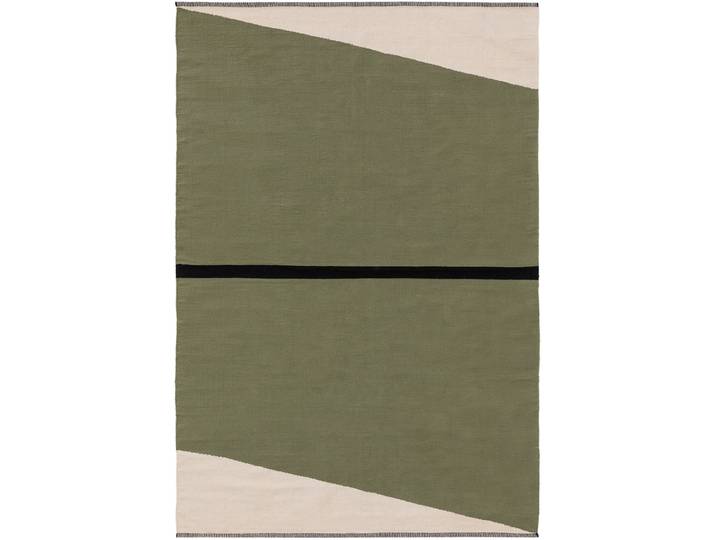 Tapis en coton vert 200x300