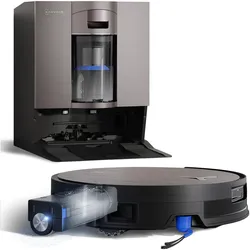ECOVACS DEEBOT X11 OmniCyclone Schwarz Saug-Wisch-Roboter mit Reinigungsstation
