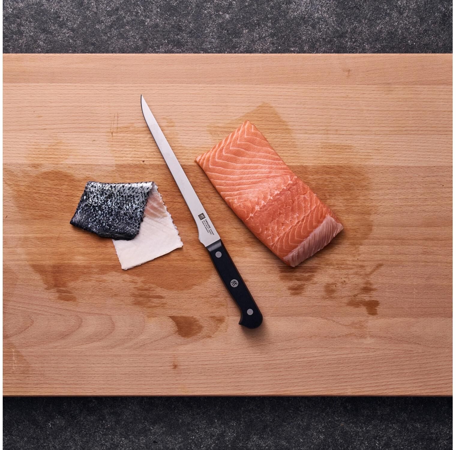 Kochmesser ZWILLING "Gourmet 18 cm", schwarz (silberfarben, schwarz), Edelstahl, Stahl, Kochmesser, Kochmesser silberfarben, schwarz Einheitsgröße