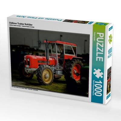 CALVENDO Puzzle Oldtimer Traktor Schlüter | 1000 Teile Lege-Größe 64x48cm Foto-Puzzle für glückliche Stunden