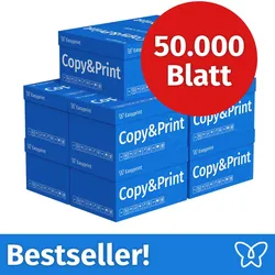 Easyprint  Druckerpapier Kopierpapier 50.000 Blatt DIN A4 Premium Hochweiß CIE 160 Testsieger PEFC zertifiziert