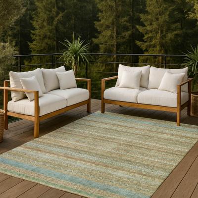 Addison Rugs Machine Washable Indoor/ Outdoor Stripe Cornelia Chantille Rug