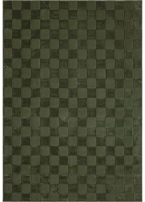 Abani Rugs Plush Deco PDE100A Machine Washable Forest Green Checker Area Rug