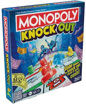 Hasbro Monopoly Knockout Family Party Board Game for 2-8 Players, Ages 8+, Fast-Paced Family Fun