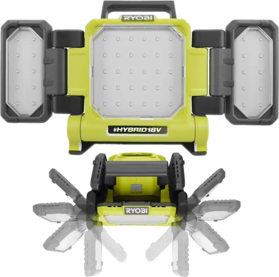 Ryobi 18V LED werklamp, oplaadbaar, grijs/groen