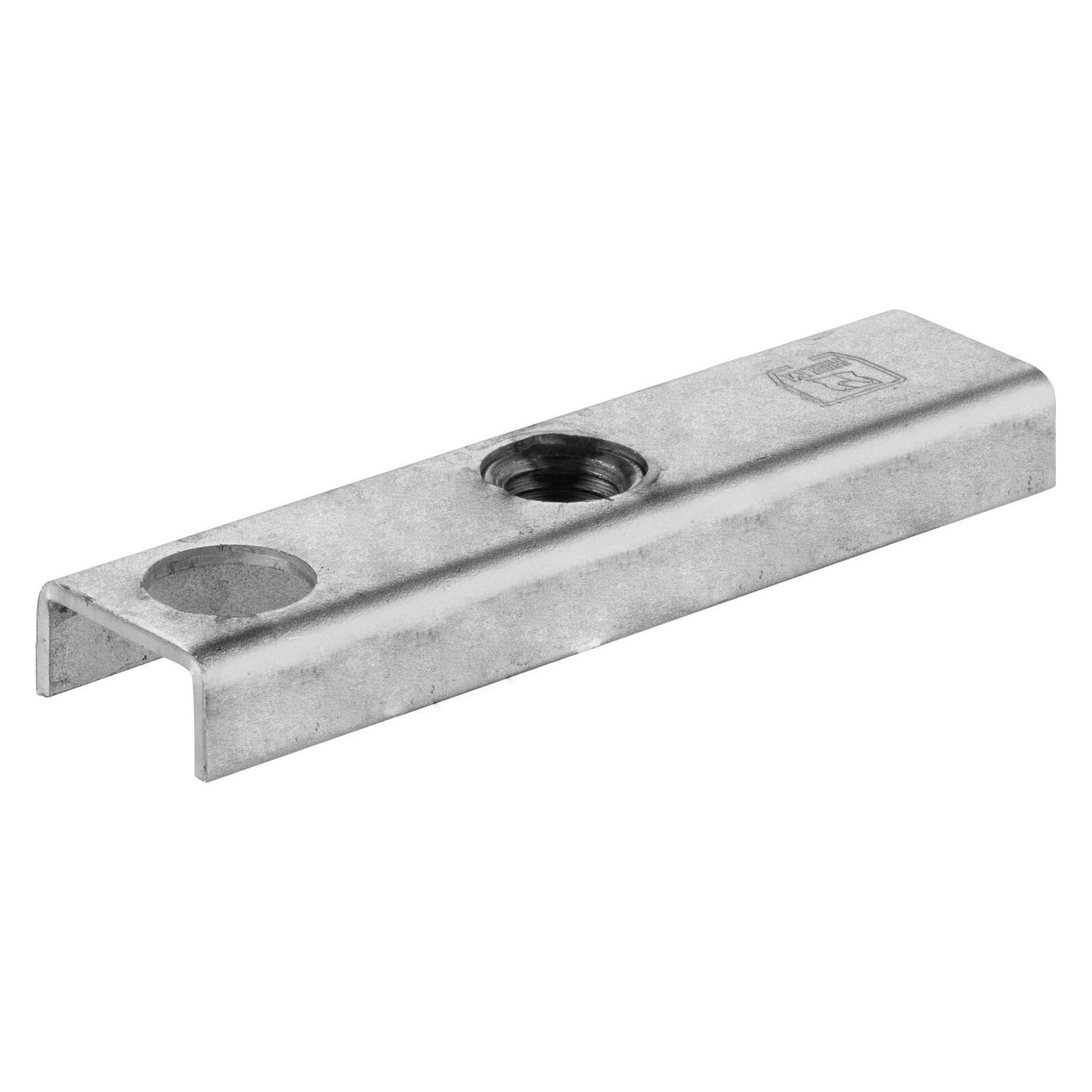 Helm 393S Aufschweissflansch Schiebetürbeschlag Länge 100 mm Stahl blank (039311)