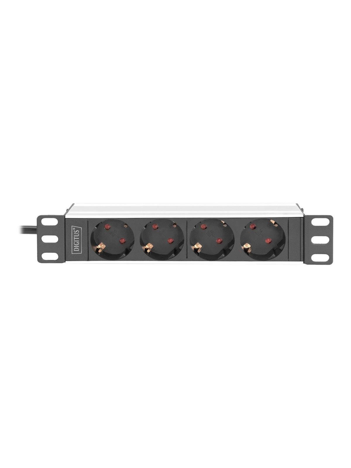 DIGITUS 4-Port - 1U - Aluminum PDU