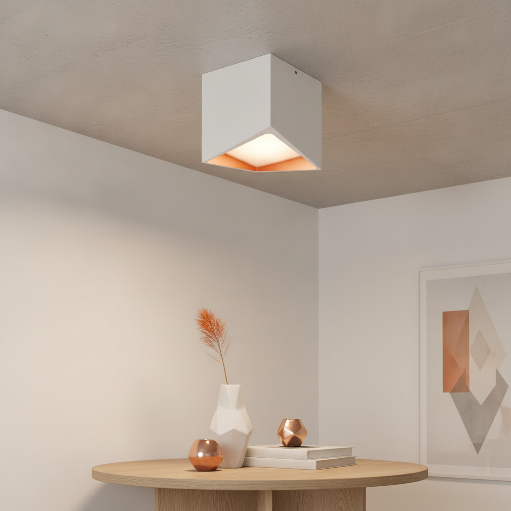Artdelight Kiel Led opbouwspot - Wit - Aluminium