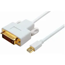 MicroConnect Mdpdvi2 (2 m), Videokabel, Weiss