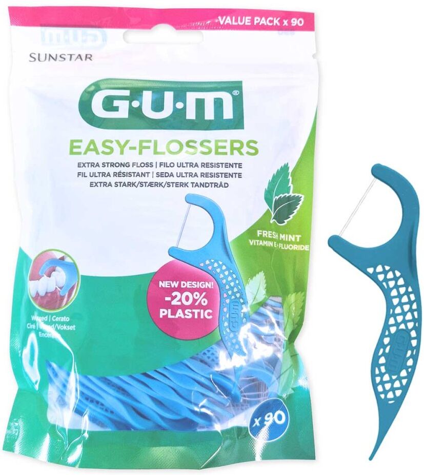 GUM EASY FLOSSERS, Zahnseidesticks, gewachst, mint