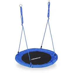 Relaxdays Nestschaukel 90 cm Weiß,Blau,Schwarz