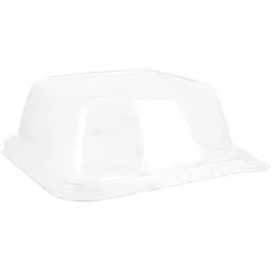 MONOUSO - Plastikdeckel für Verpackung Zuckerrohr 14x14x5,5cm (50 Stück)