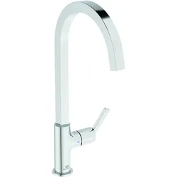 Ideal Standard Gusto Einhebel-Küchenarmatur, mit hohem Auslauf, Niederdruck, Ausladung 204mm, eckig, chrom, BD412AA