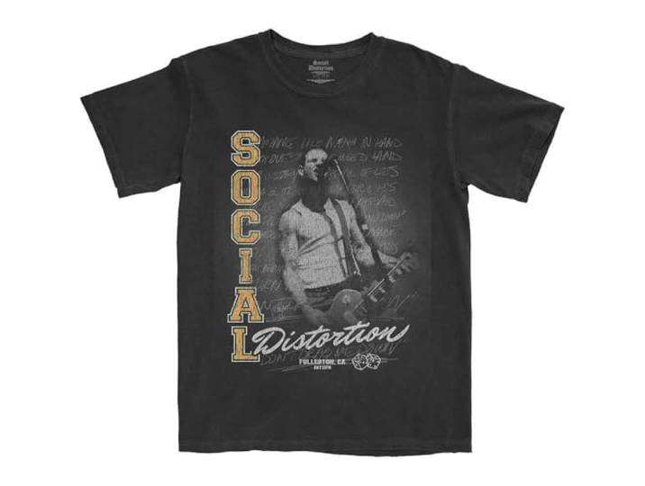 Social Distortion T Shirt Athletics Distressed Band Logo nieuw Officieel Zwart XXL
