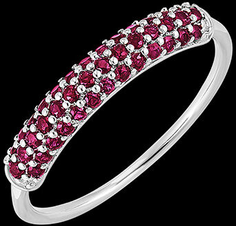 Edenly Ring Paradiesvogel - Rubin - 9 Karat WeiÃŸgold