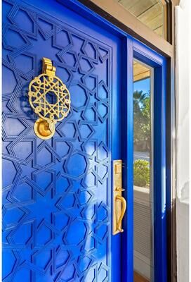 Moroccan Mosaic & Tile House Hand Carved Moroccan Door