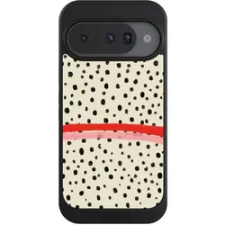 Nivocase Hülle für Google Pixel 10 Handyhülle NIVOcore Case Schwarz Kunst Punkte Streifen (Google Pixel 10), Smartphone Hülle, Schwarz