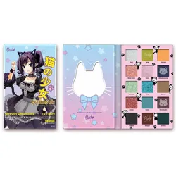 Rude Cosmetics, Lidschatten, Cat Girl Chronicles, Lidschattenpalette, 15 Farbtöne