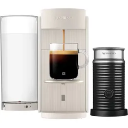Nespresso VERTUO UP Pearl White & Aeroccino3 Vertuo Kaffeemaschine