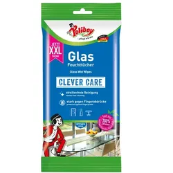 Fenstertücher Poliboy Glas Feuchttücher 24 Einwegtücher für brillante Ergebnisse, 100% aus pflanzlicher Zellulose